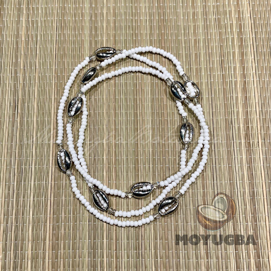 OBATALA with Silver Cowrie Shells - Necklace/Collar/Eleke - Santeria/Yoruba
