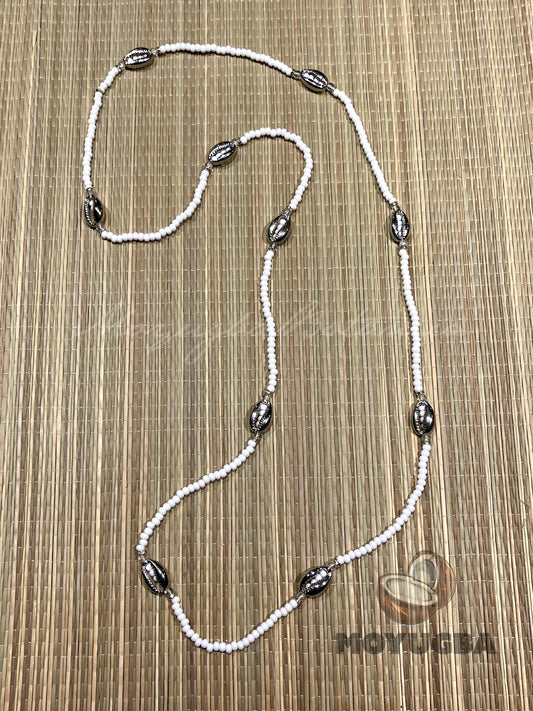 OBATALA with Silver Cowrie Shells - Necklace/Collar/Eleke - Santeria/Yoruba