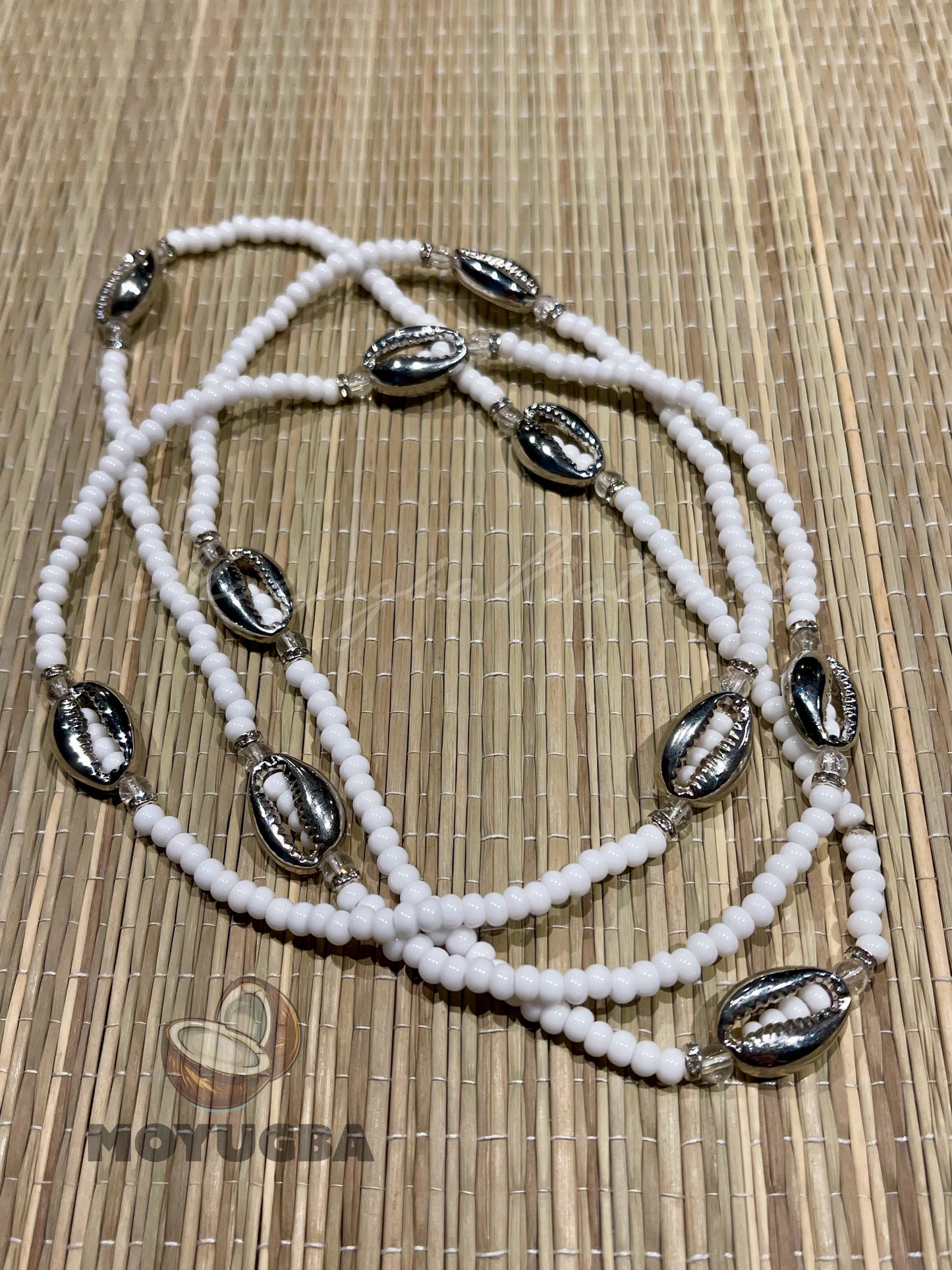 OBATALA with Silver Cowrie Shells - Necklace/Collar/Eleke - Santeria/Yoruba