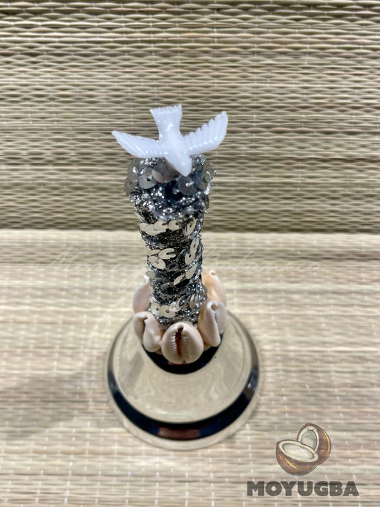 OBATALA Dove Bell/Campana with Cowrie Shells - Santeria/Yoruba