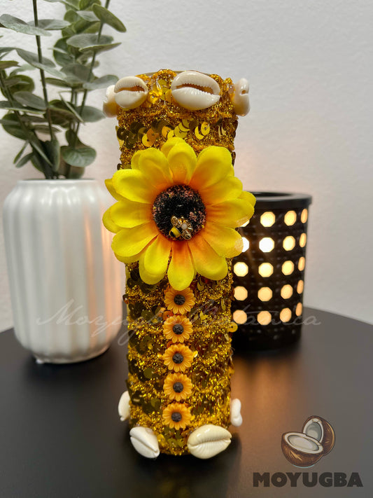 Oshun Sunflower Candle - Altar Decor Candle