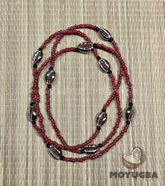 Oya Cowrie/Black Bead - Necklace/Eleke/Collar - Santeria/Yoruba