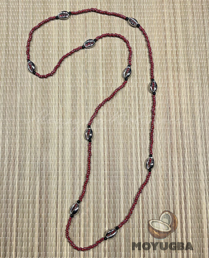 Oya Cowrie/Black Bead - Necklace/Eleke/Collar - Santeria/Yoruba