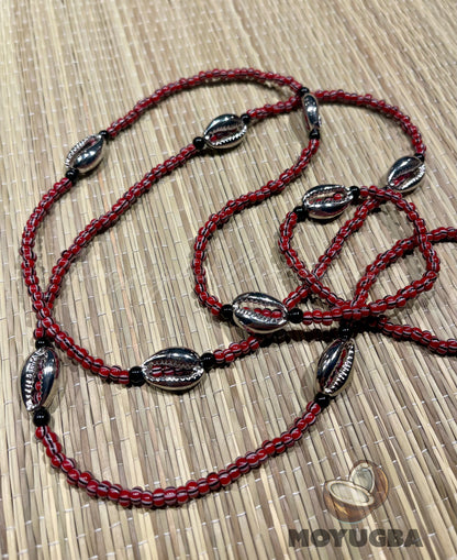 Oya Cowrie/Black Bead - Necklace/Eleke/Collar - Santeria/Yoruba