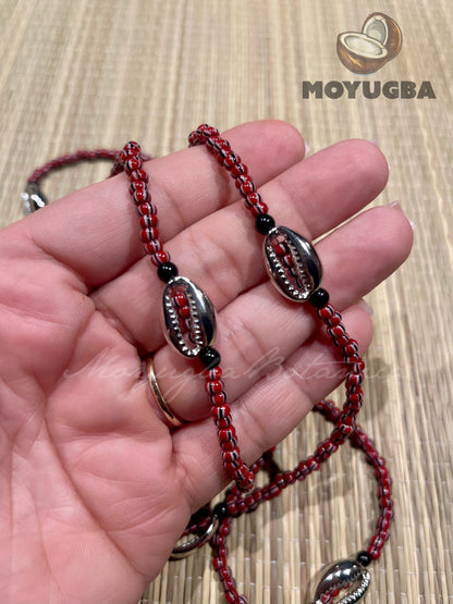 Oya Cowrie/Black Bead - Necklace/Eleke/Collar - Santeria/Yoruba