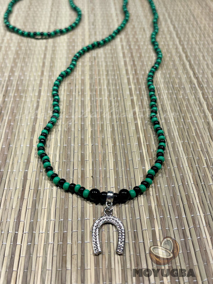 ORISHA OGGUN Necklace/Eleke/Collar - Horseshoe Pendent