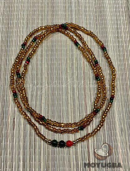 Oshun Ibu Kole Necklace/Eleke/Collar - Santeria/Yoruba