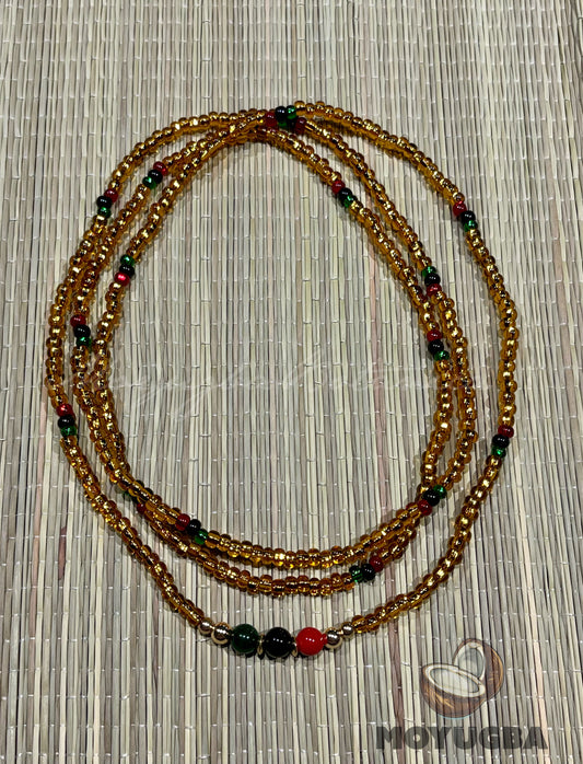 Oshun Ibu Kole Necklace/Eleke/Collar - Santeria/Yoruba