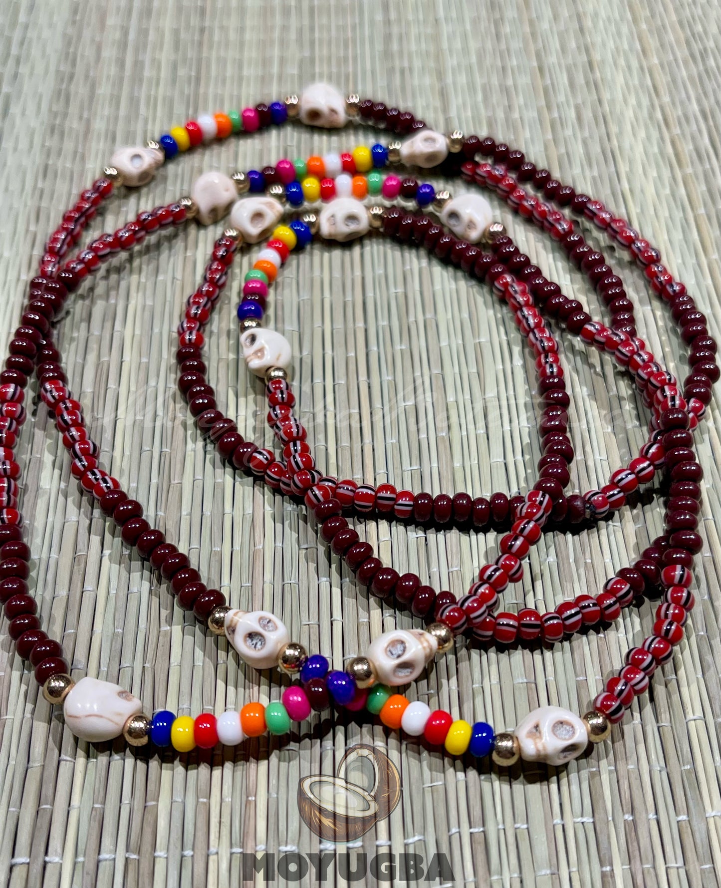 OYA SKULL 9 Color Collar/Eleke/Necklace - Santeria/Yoruba