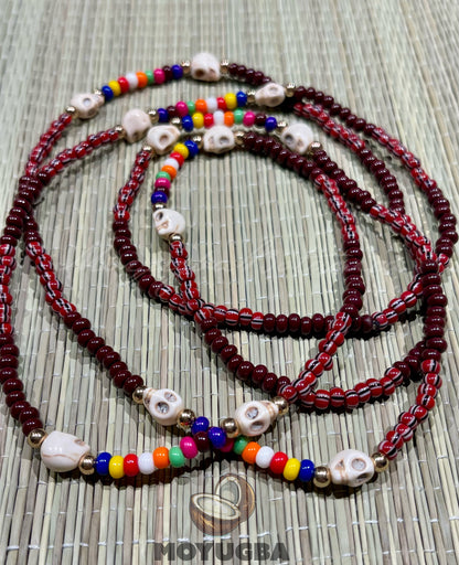 OYA SKULL 9 Color Collar/Eleke/Necklace - Santeria/Yoruba