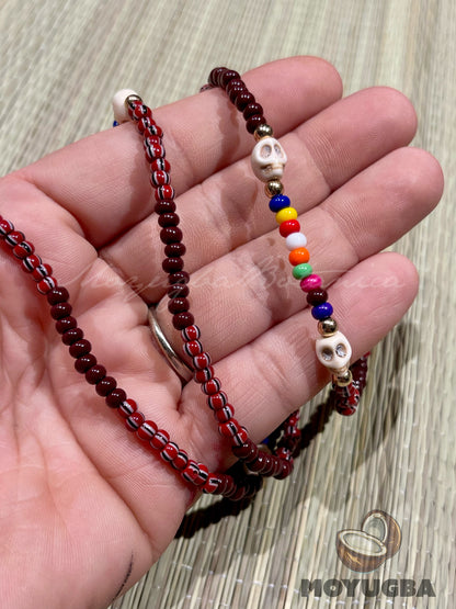 OYA SKULL 9 Color Collar/Eleke/Necklace - Santeria/Yoruba
