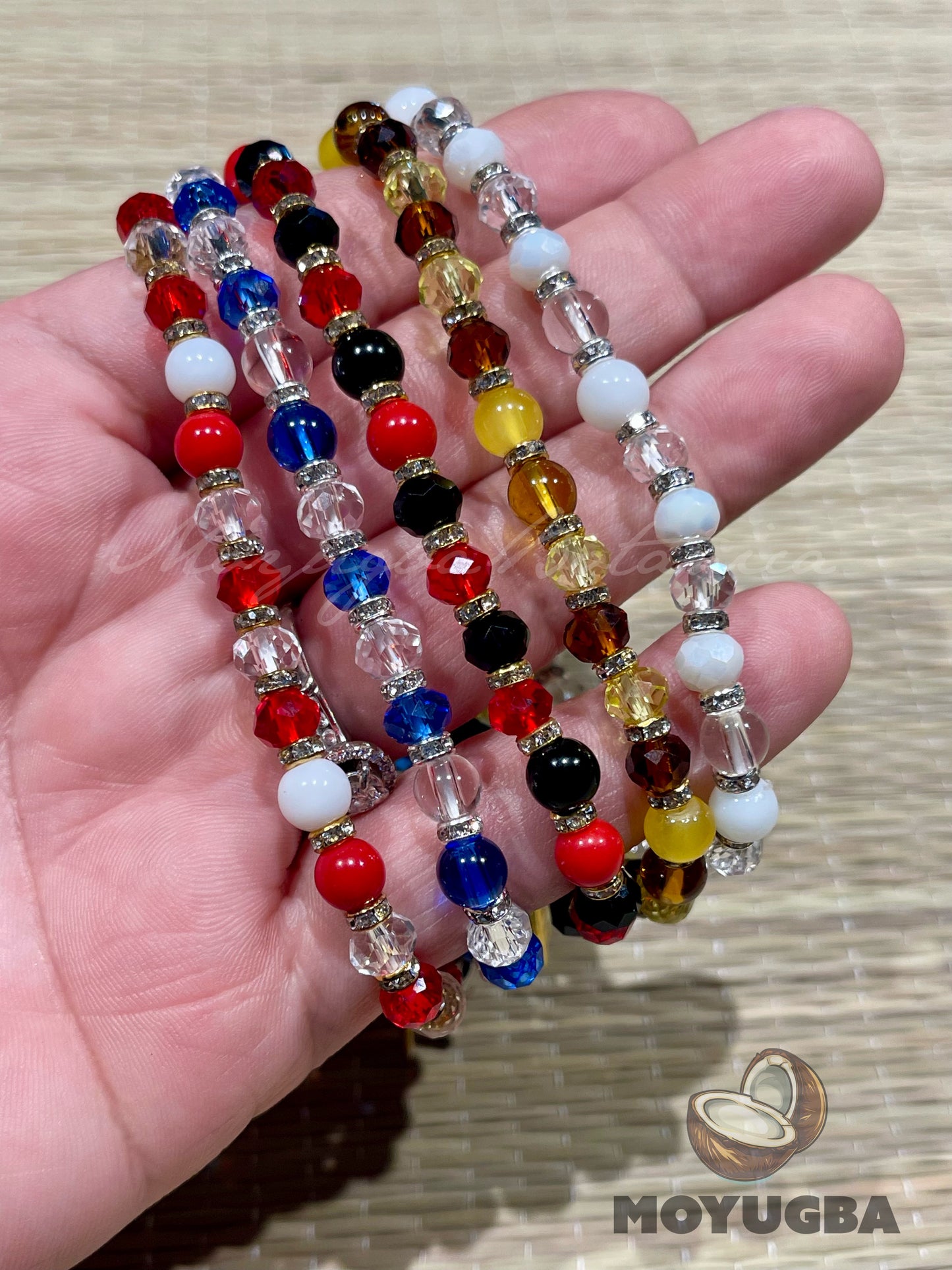 Orisha Bracelets with Charms - Eleggua, Shango, Obatala, Yemaya and Oshun