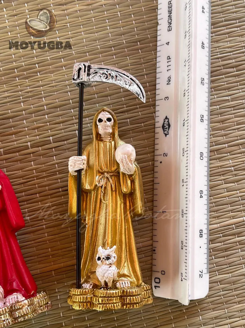 Mini Santa Muerte Money Statues - 3.5"