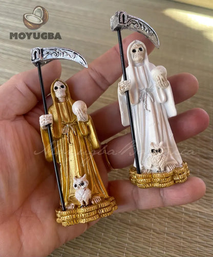 Mini Santa Muerte Money Statues - 3.5"