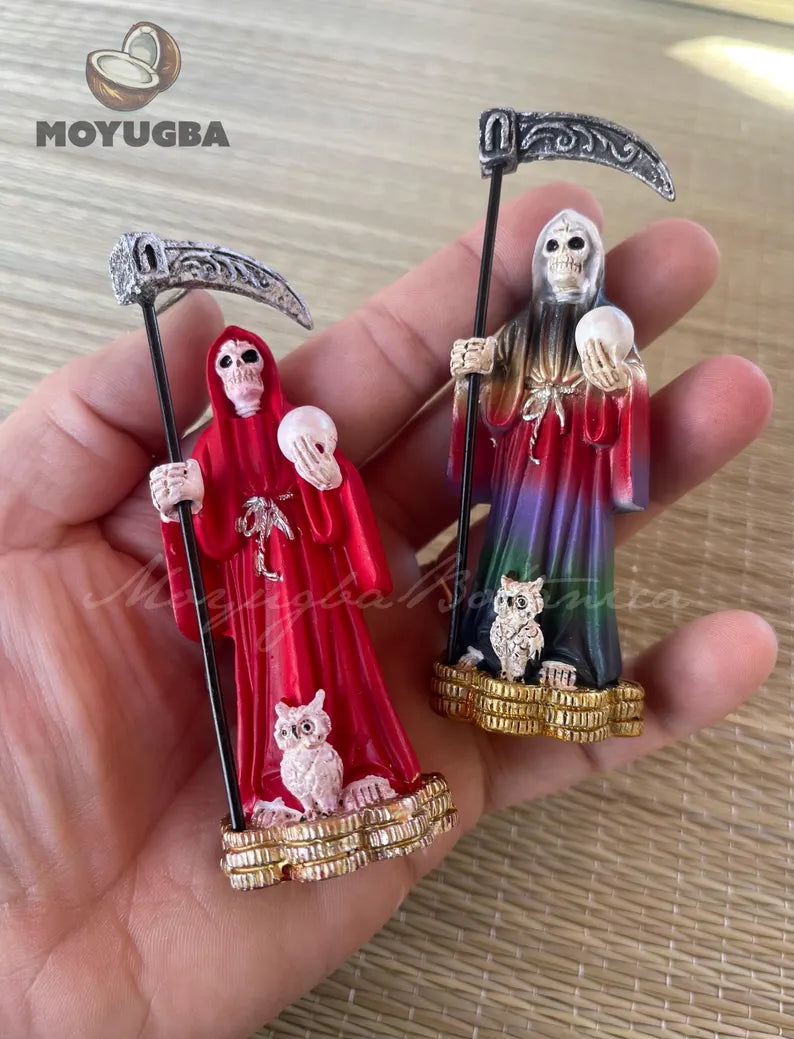 Mini Santa Muerte Money Statues - 3.5"
