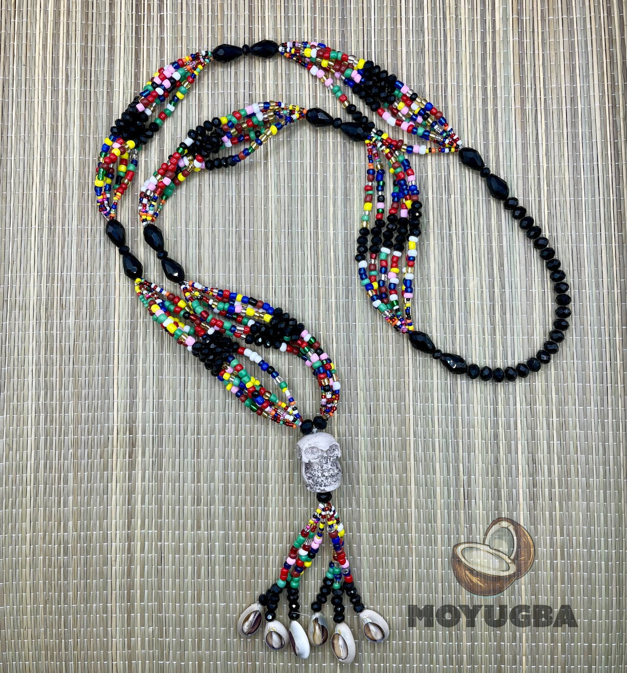Large Size Mazo - Different Orishas with Skull and Cowrie Shells