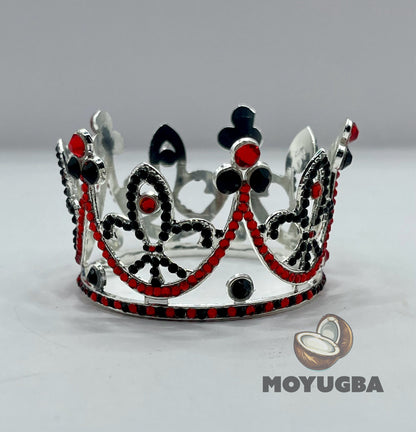 Eleggua Silver Metal Rhinestoned Crown - 2" - Santeria/Yoruba