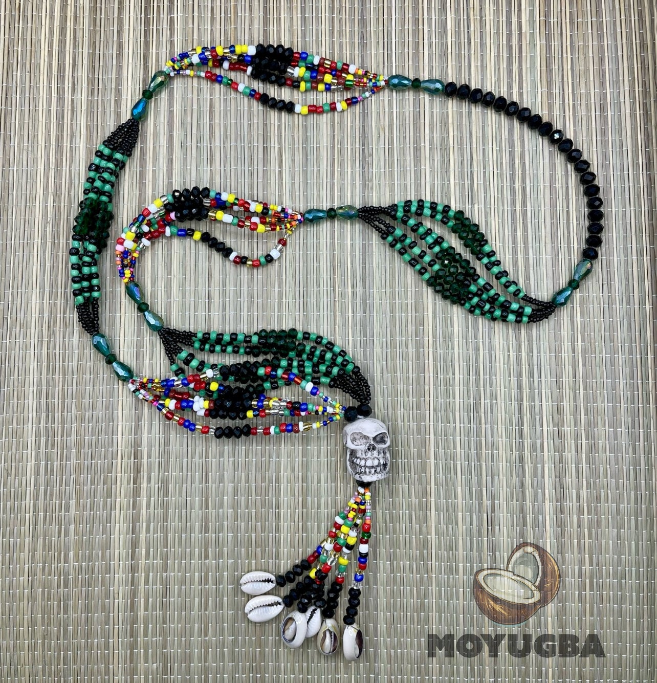 Large Size Mazo - Different Orishas with Skull and Cowrie Shells