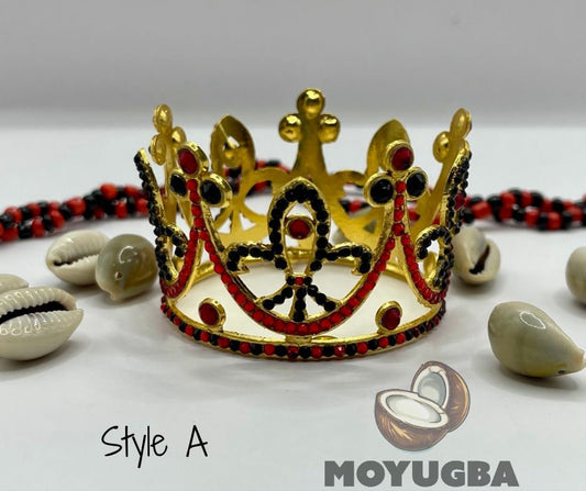Eleggua Metal Rhinestoned Crown - 2" - Santeria/2 Styles